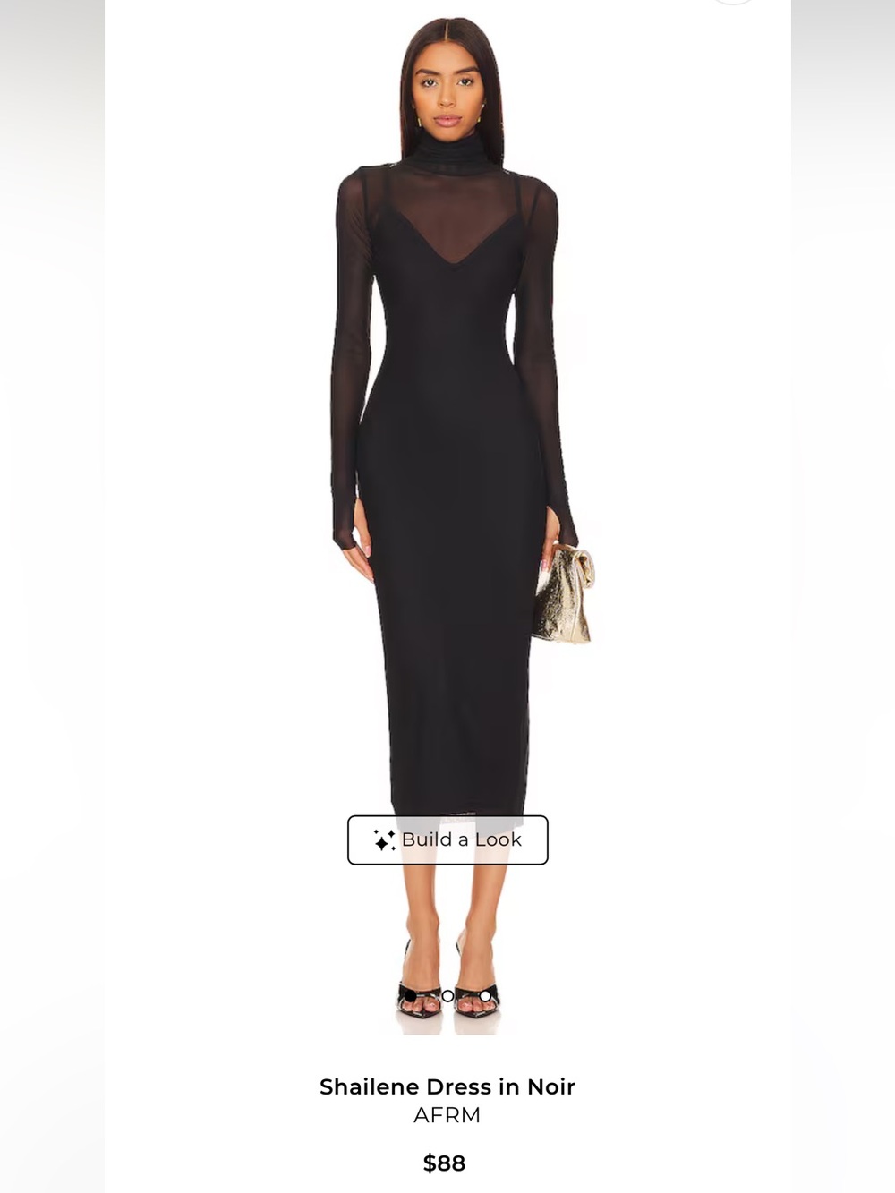 Shailene Dress in Noir